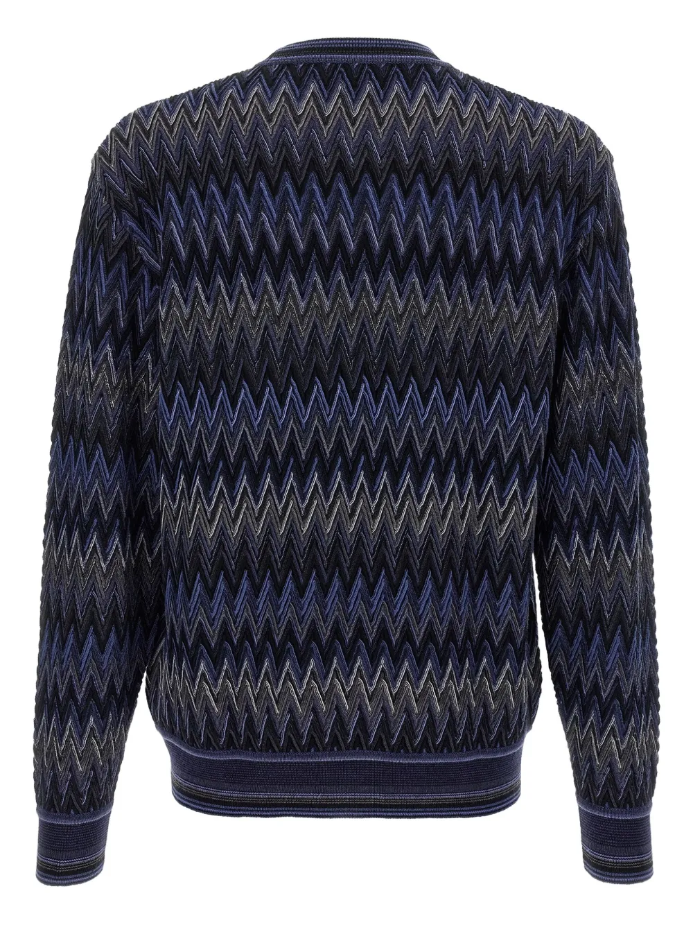Missoni zigzag-pattern wool sweater - Blauw