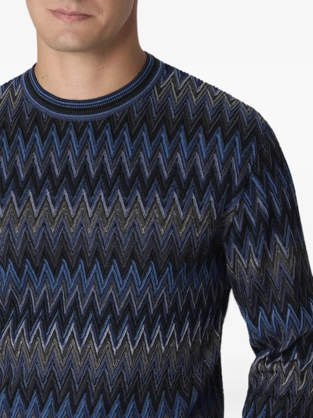 Missoni Trui met zigzag patroon Blauw