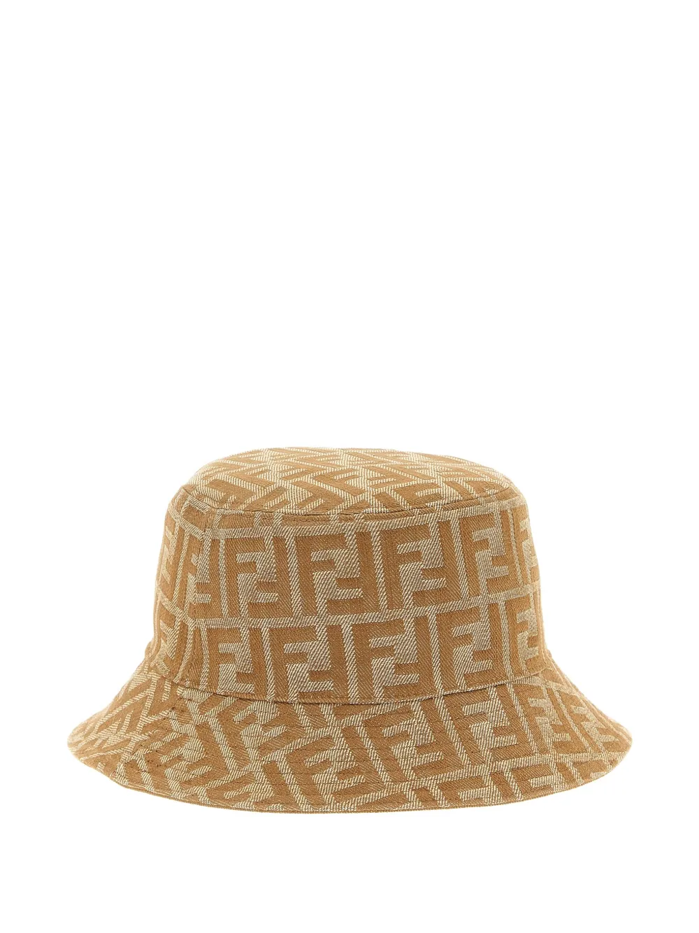 Fendi Ff-pattern Reversible Bucket Hat In Neutral