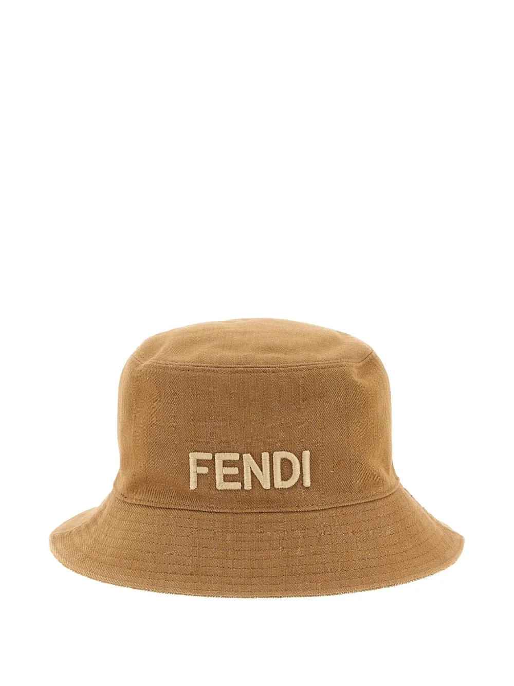 Fendi Ff-pattern Reversible Bucket Hat In Neutral