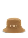 FENDI FF-pattern reversible bucket hat - Neutrals