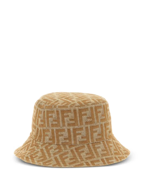 FENDI FF-pattern Reversible Bucket Hat | Neutrals | FARFETCH