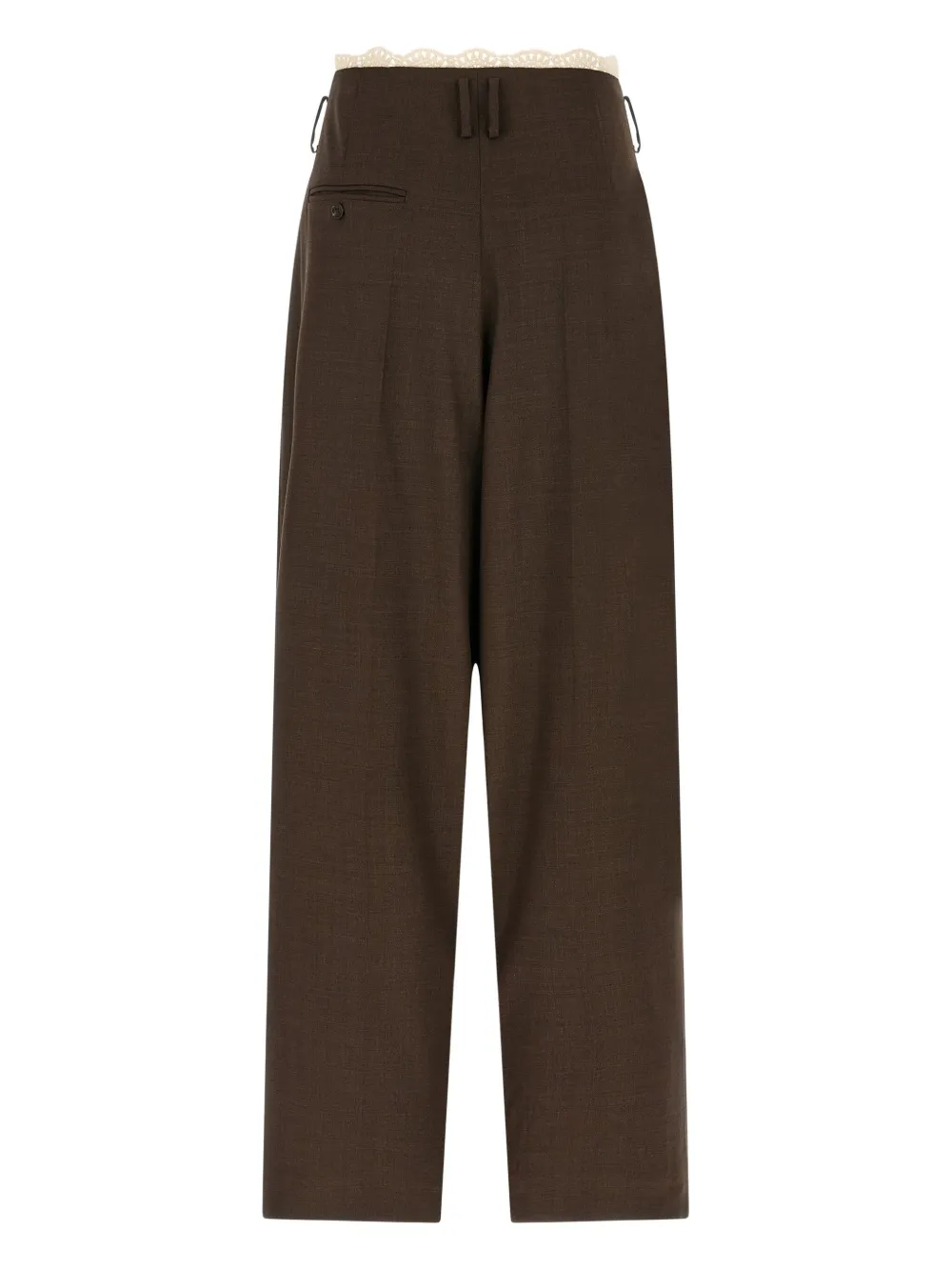 Magda Butrym waistband-detail trousers - Bruin