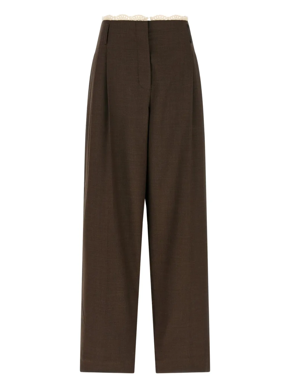 waistband-detail trousers