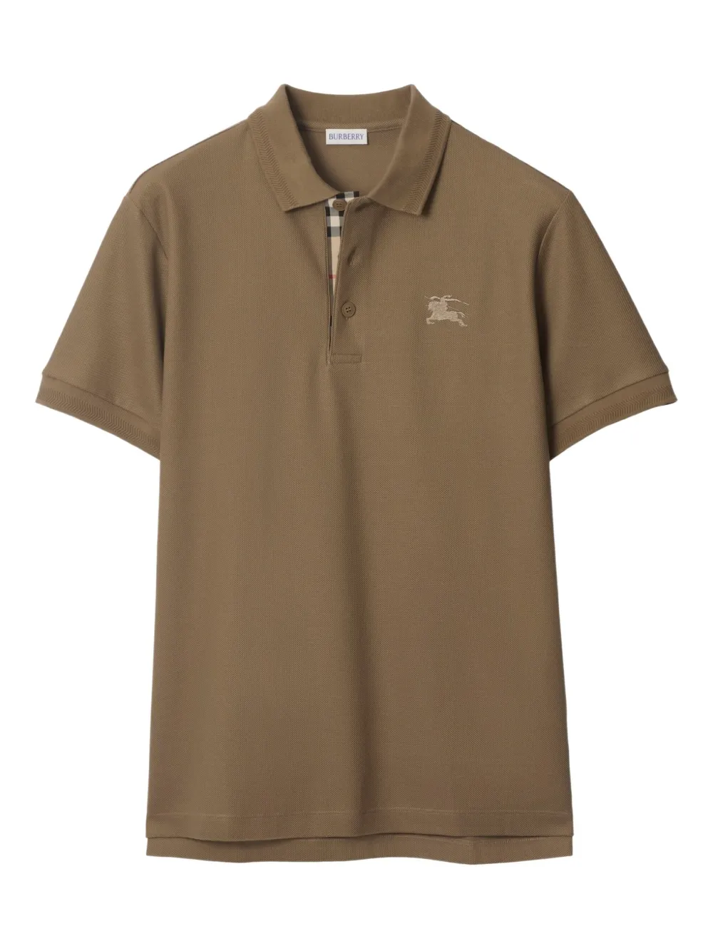 Burberry embroidered short-sleeve polo shirt Bruin