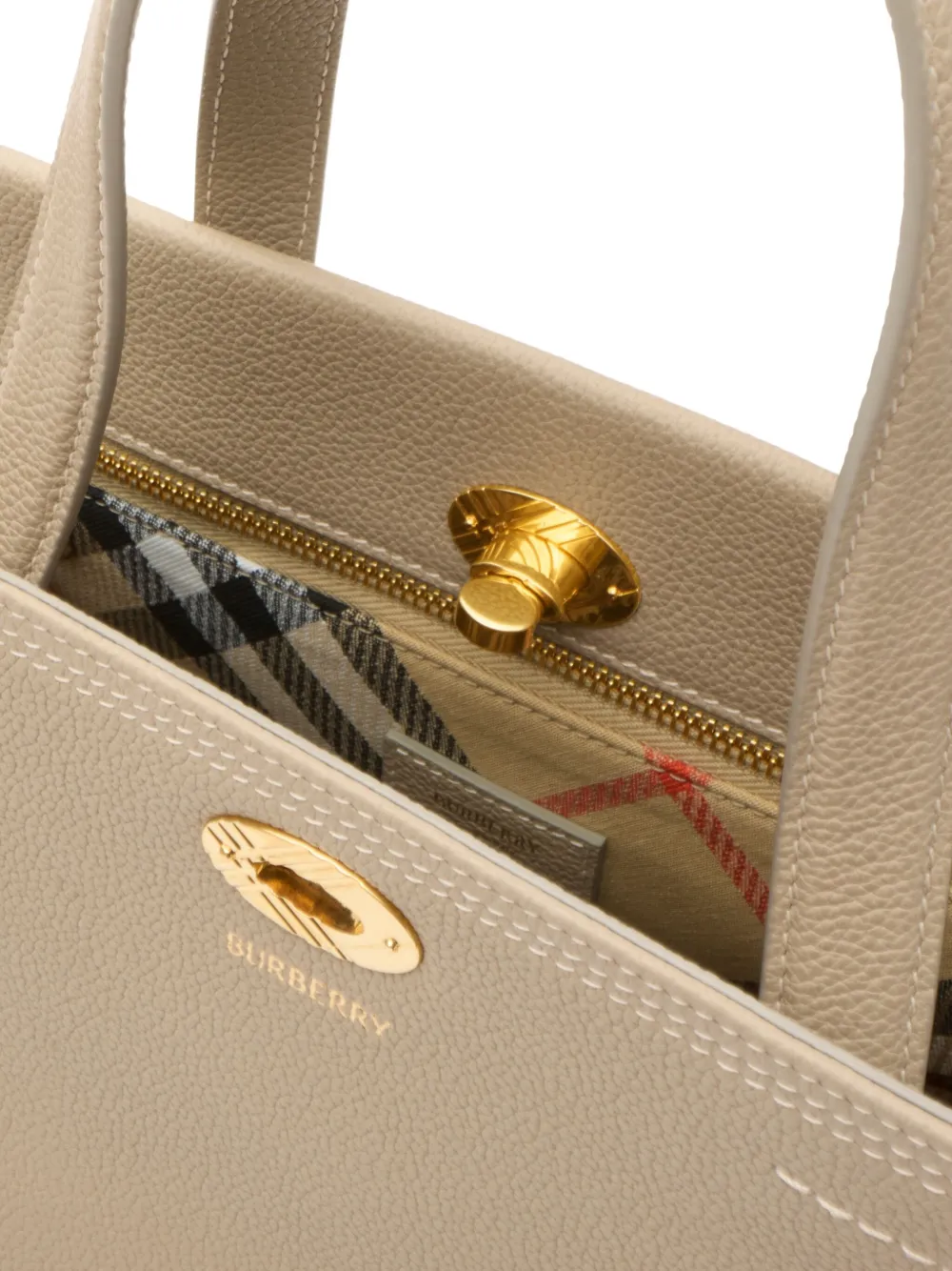 Burberry Shopper met draaislot Beige