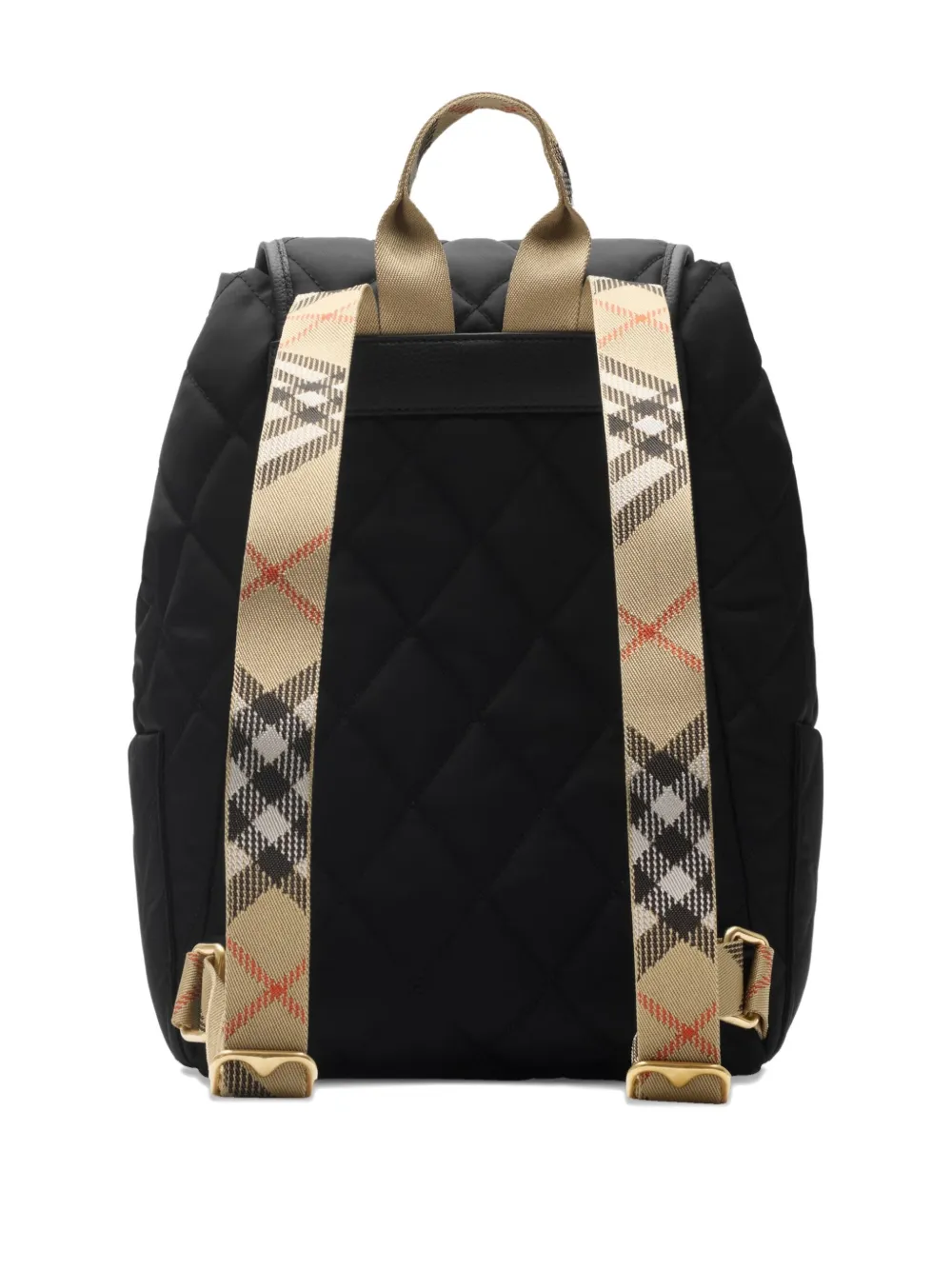 Burberry quilted leather-trimmed backpack Zwart