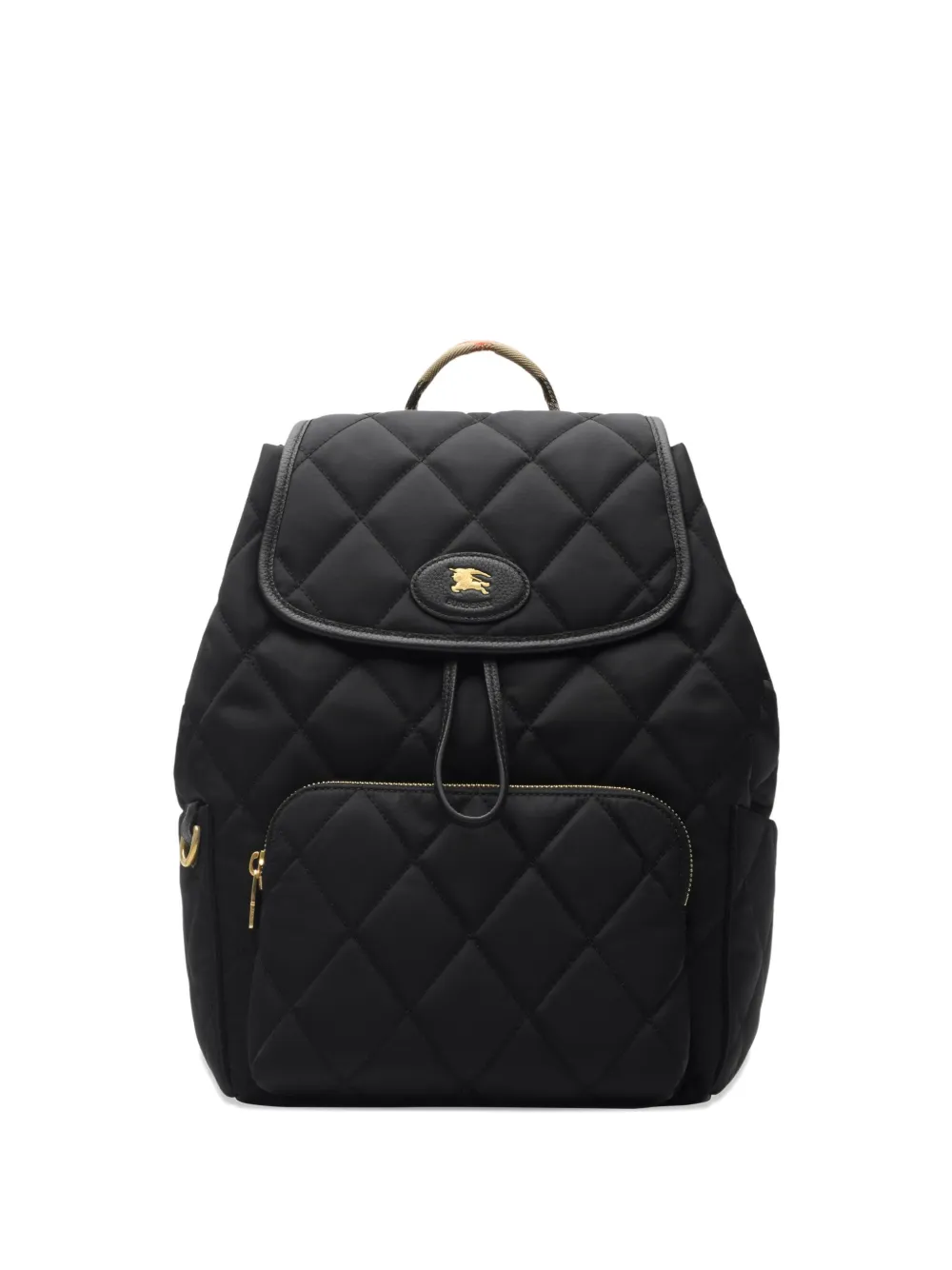 Burberry quilted leather-trimmed backpack Zwart