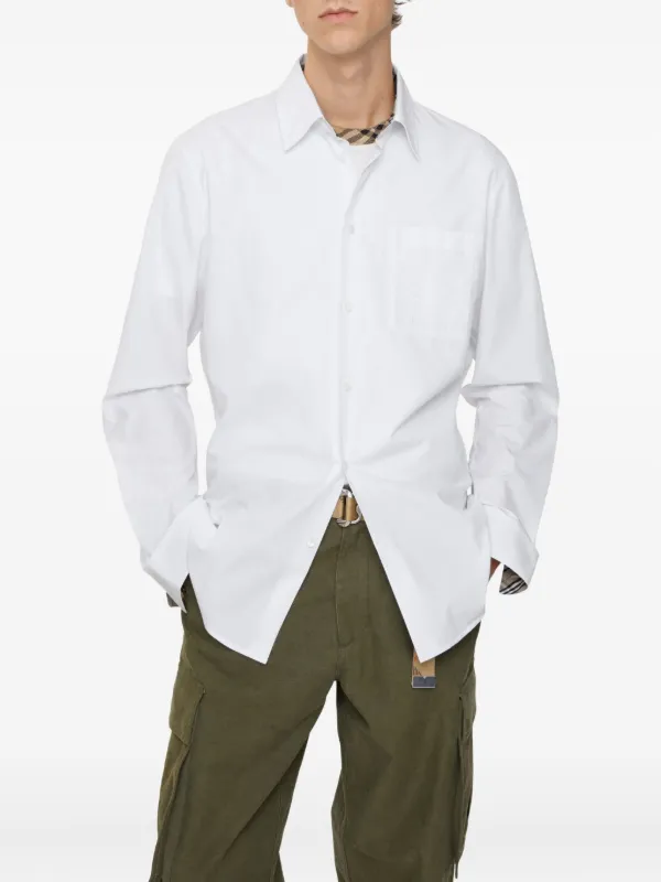 Burberry check-pattern Cuffs Shirt | White | FARFETCH
