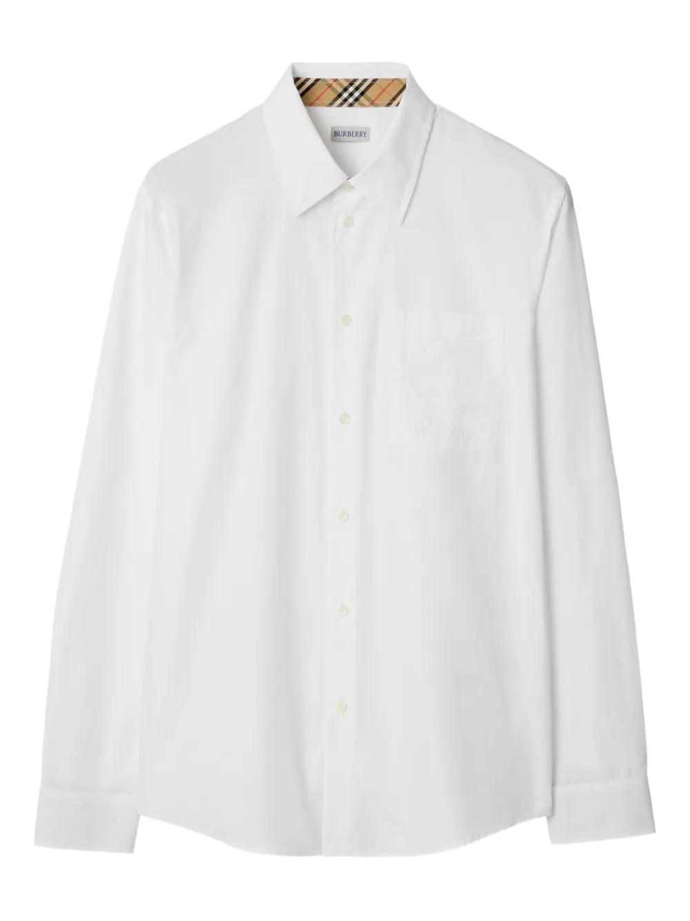 Burberry check-pattern cuffs shirt Wit
