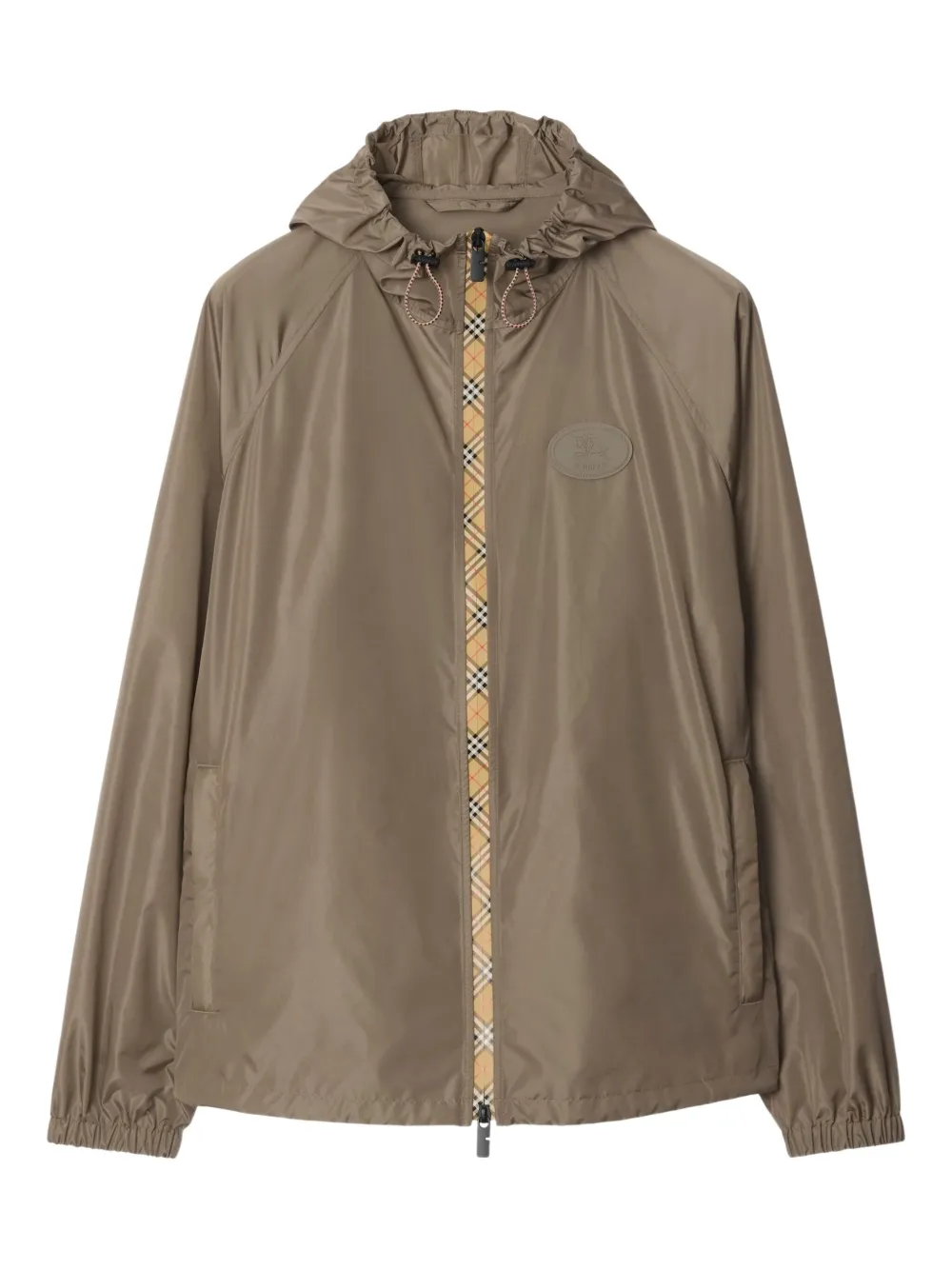 Burberry check-trimmed hooded jacket Bruin