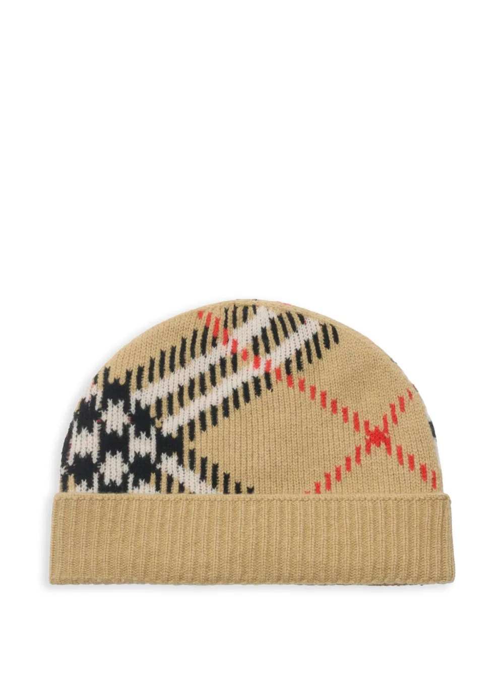 Burberry check jacquard-knitted beanie | Neutrals | Image 1