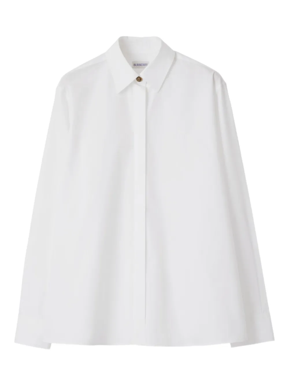 Burberry oversized cotton poplin shirt Wit
