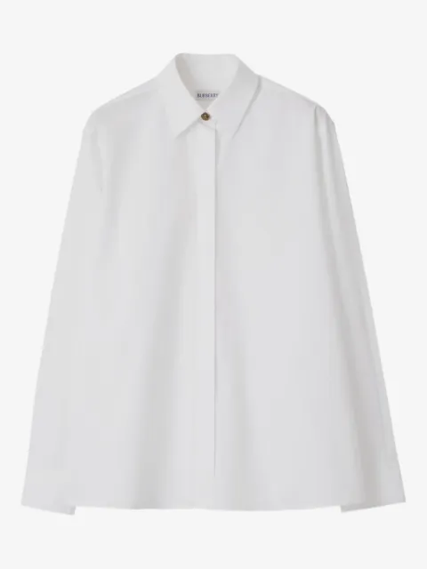 Burberry Camisa oversized de popelina em algodão