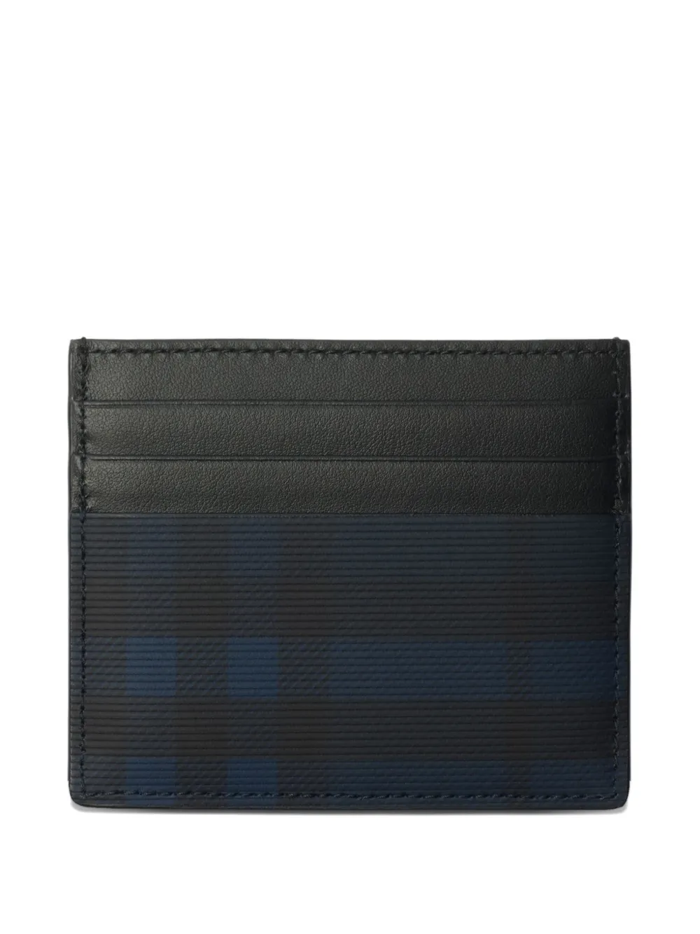 Burberry check-pattern leather card case Blauw