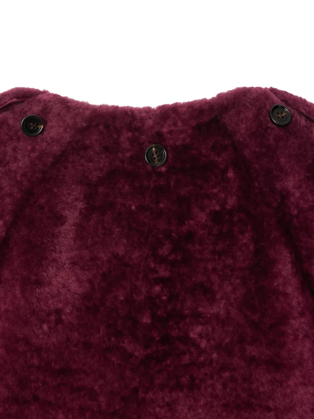 Burberry detachable-scarf shearling jacket Rood