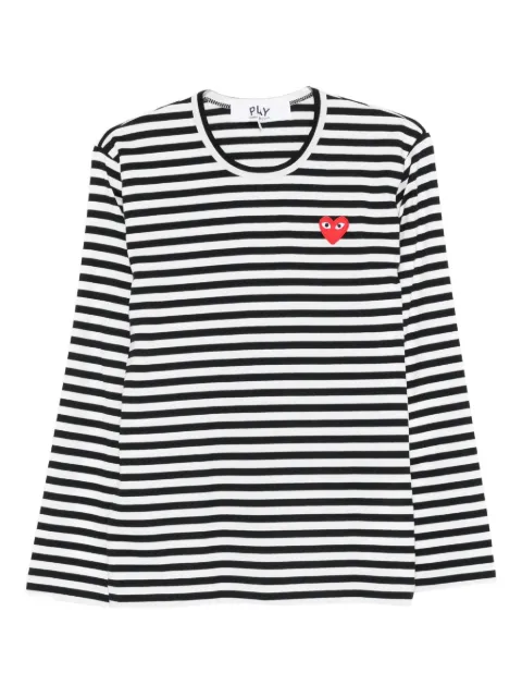 Comme Des Garçons Play heart-logo striped T-shirt