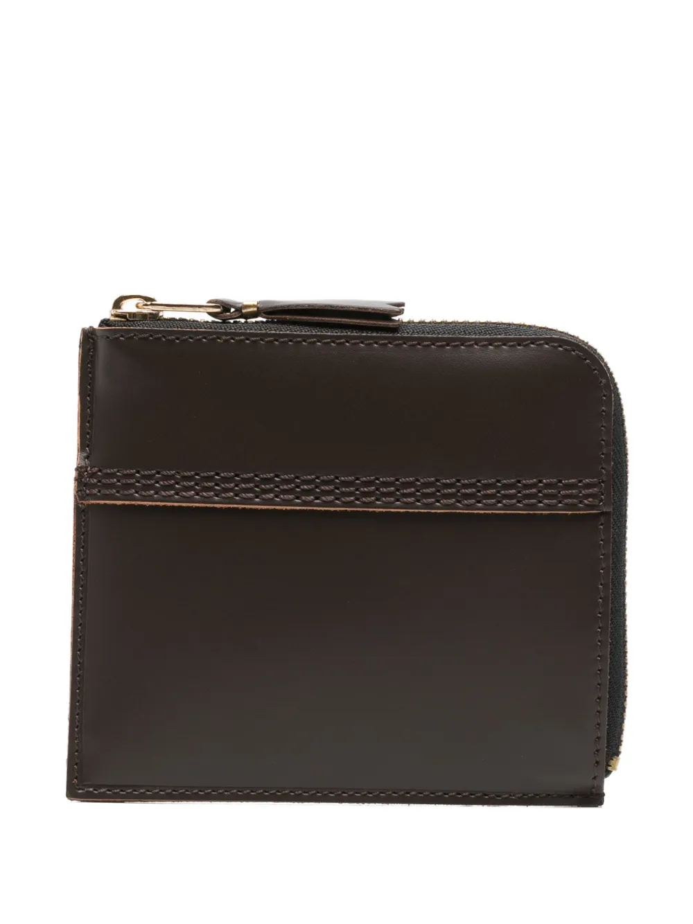 Comme Des Garçons Wallet zip-around leather wallet Bruin