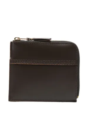 Comme Des Garçons Wallet Leather Zip Wallet | Brown | FARFETCH