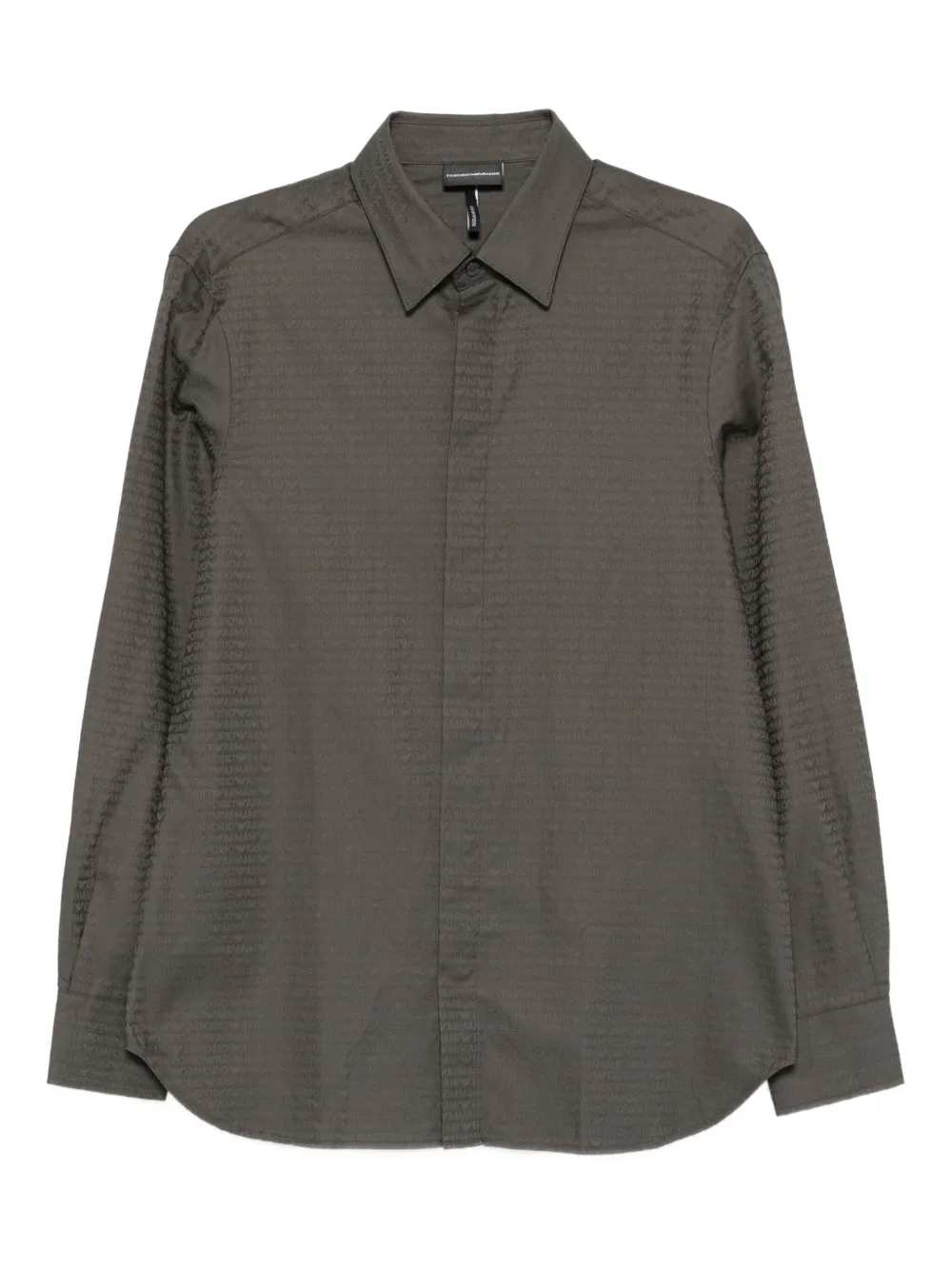 Emporio Armani Getextureerd overhemd Groen