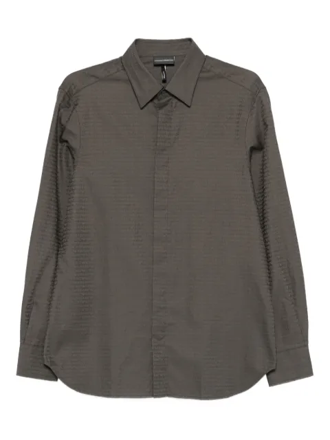 Emporio Armani textured cotton shirt
