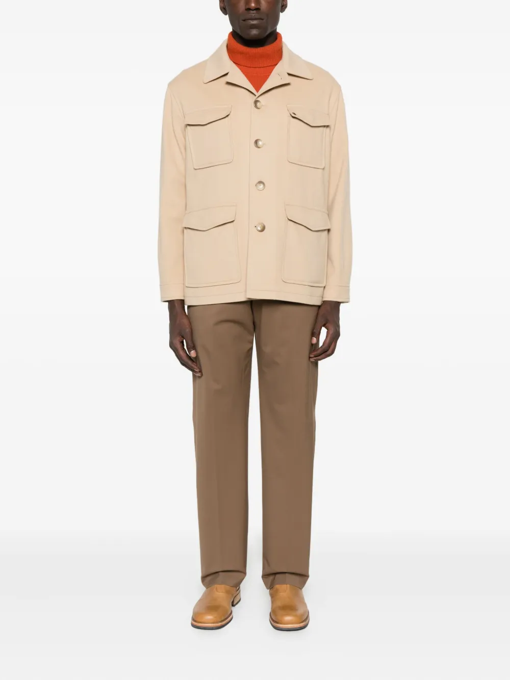 PT Torino flat-front trousers - Bruin