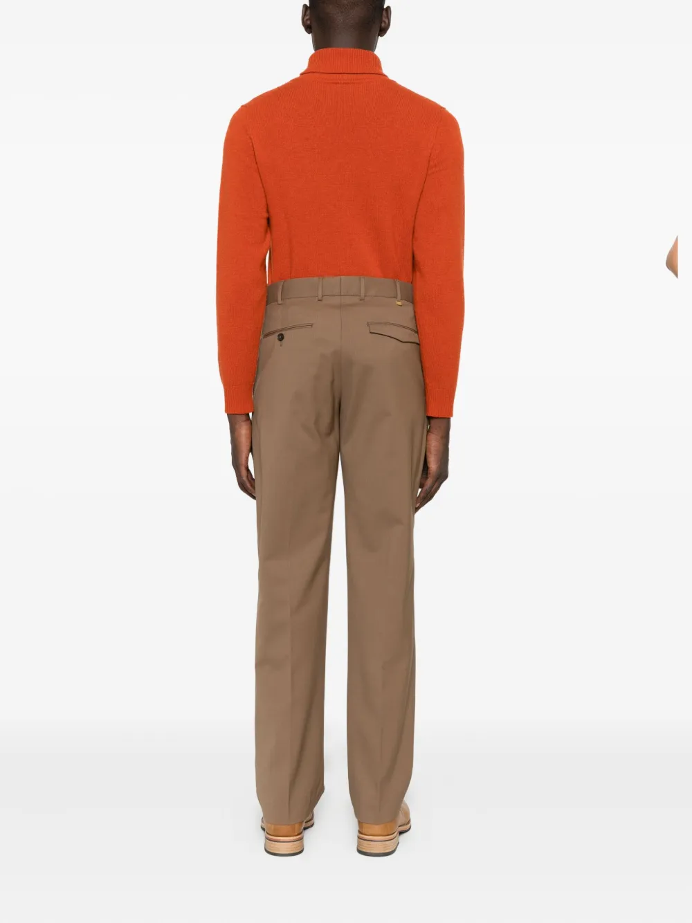 PT Torino Broek met platte voorkant Bruin