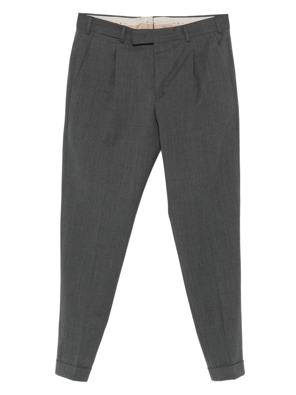PT Torino pleated-cuff trousers Grijs