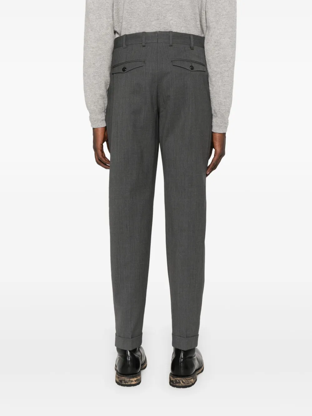 PT Torino Broek met geplooide details Grijs