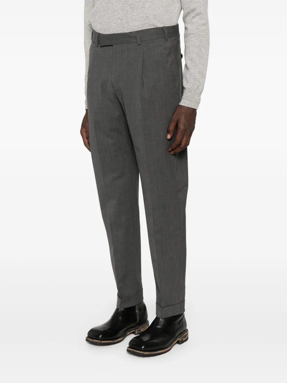 PT Torino Broek met geplooide details Grijs