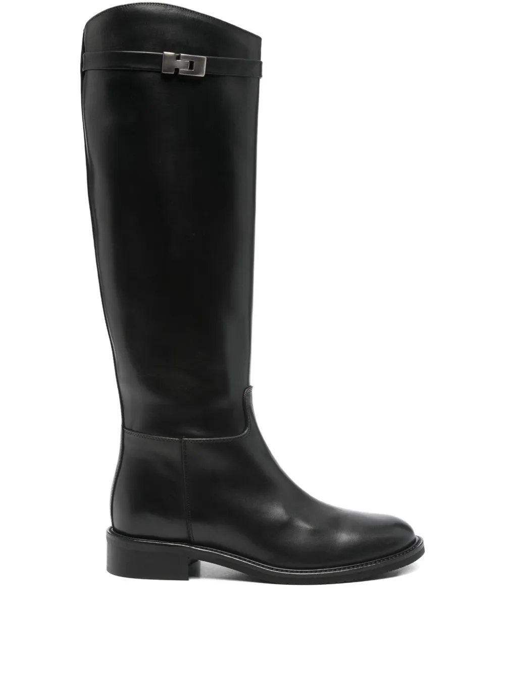 Julie Dee 30mm buckle-fastening leather boots Black