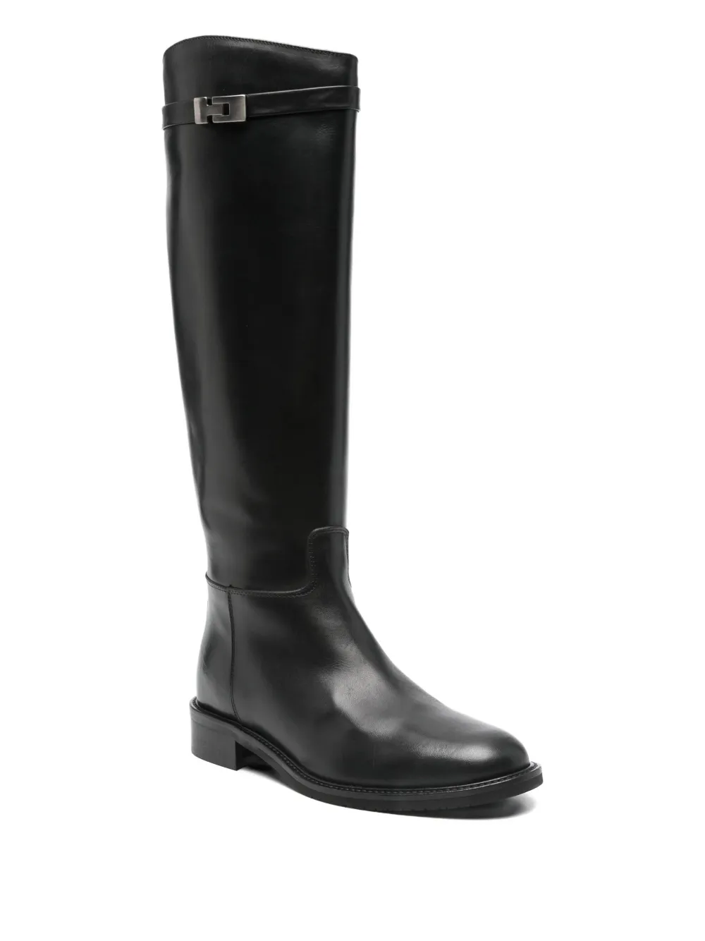 Julie Dee 30mm buckle-fastening leather boots Black