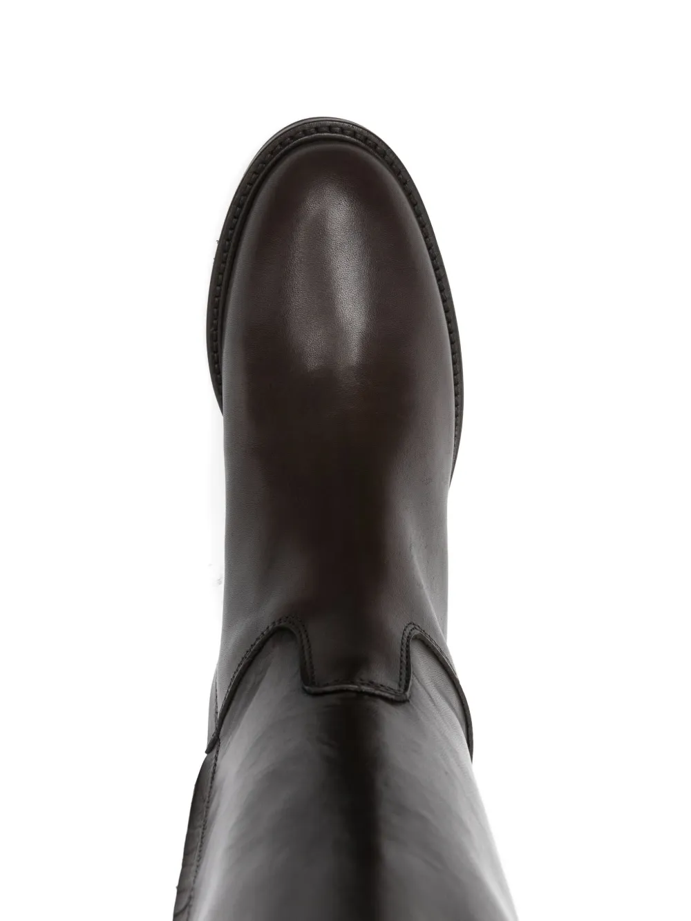 Julie Dee 30 mm leren laarzen met gespsluiting Bruin