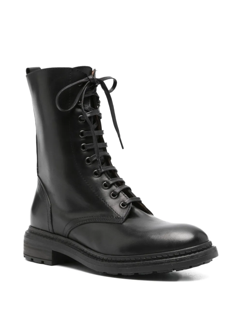 Julie Dee lace-up leather boots Black