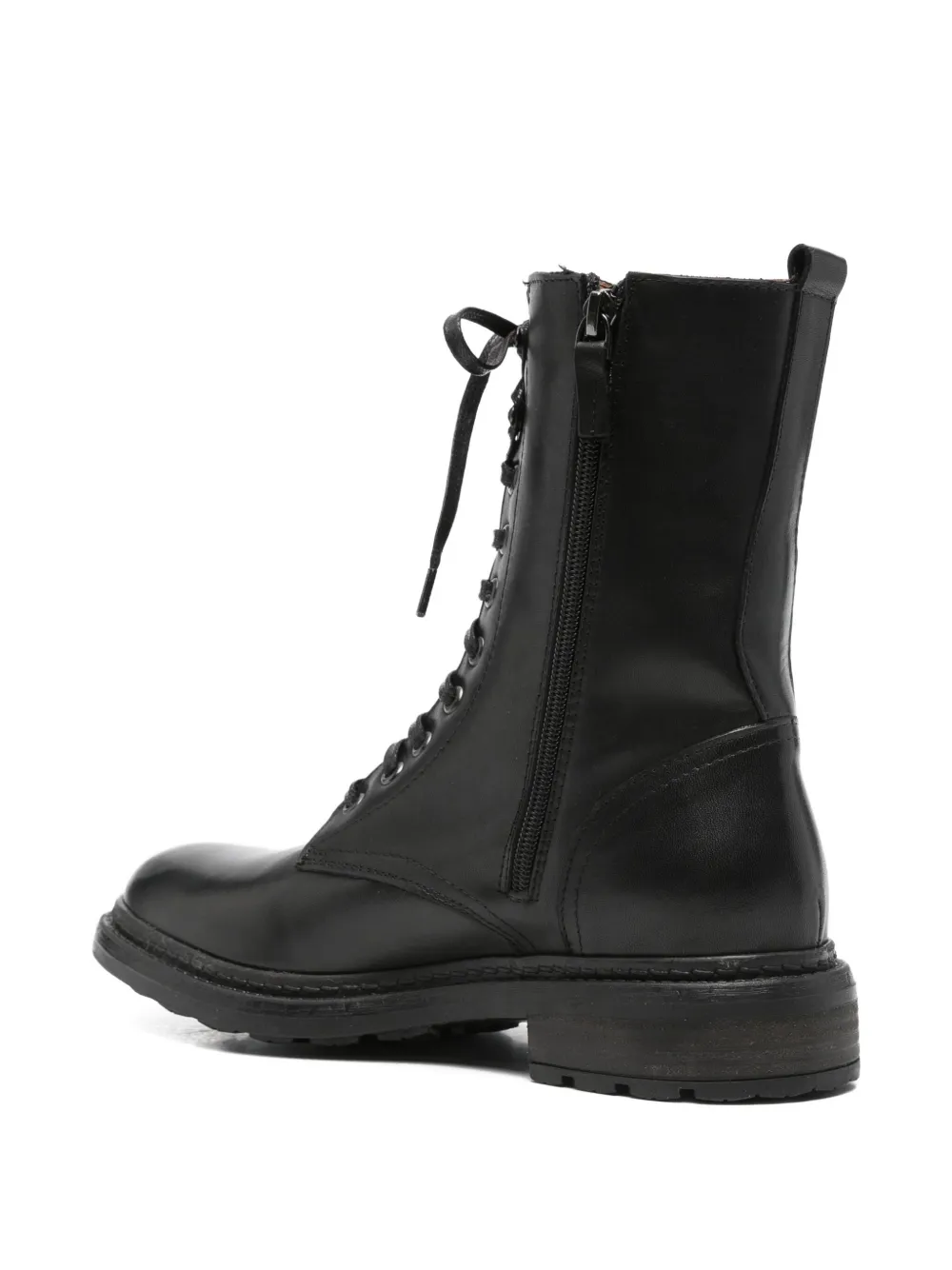 Julie Dee lace-up leather boots Black