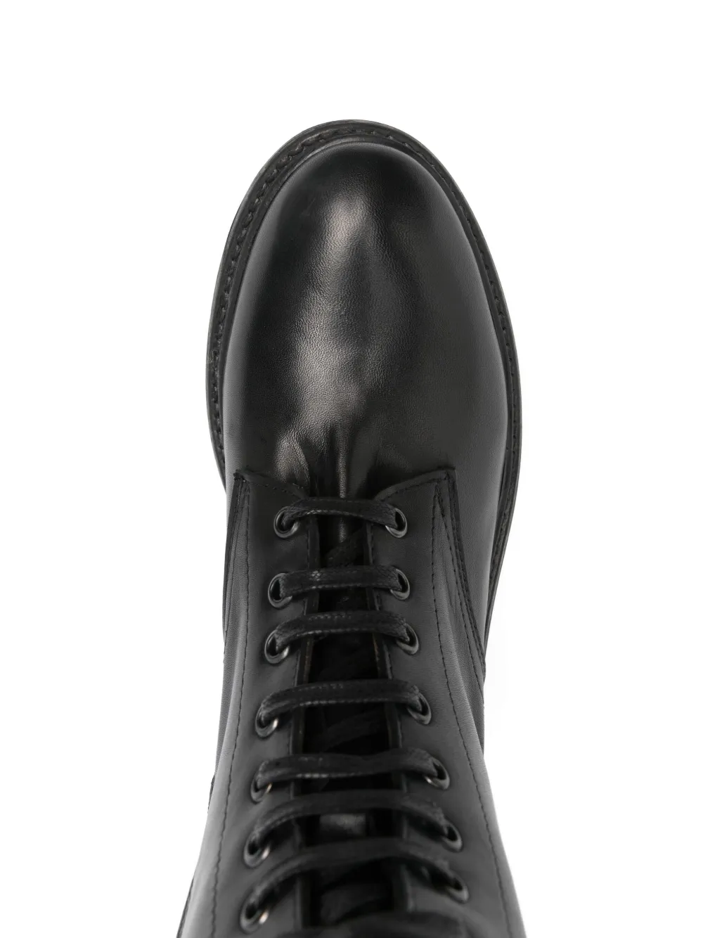 Julie Dee lace-up leather boots Black