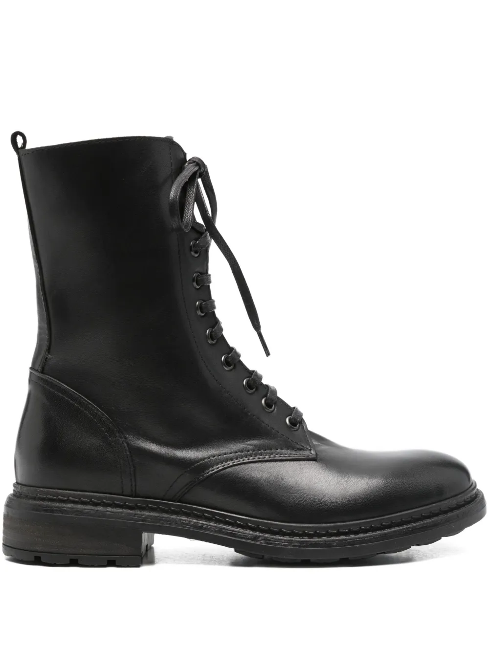 Julie Dee lace-up leather boots Black