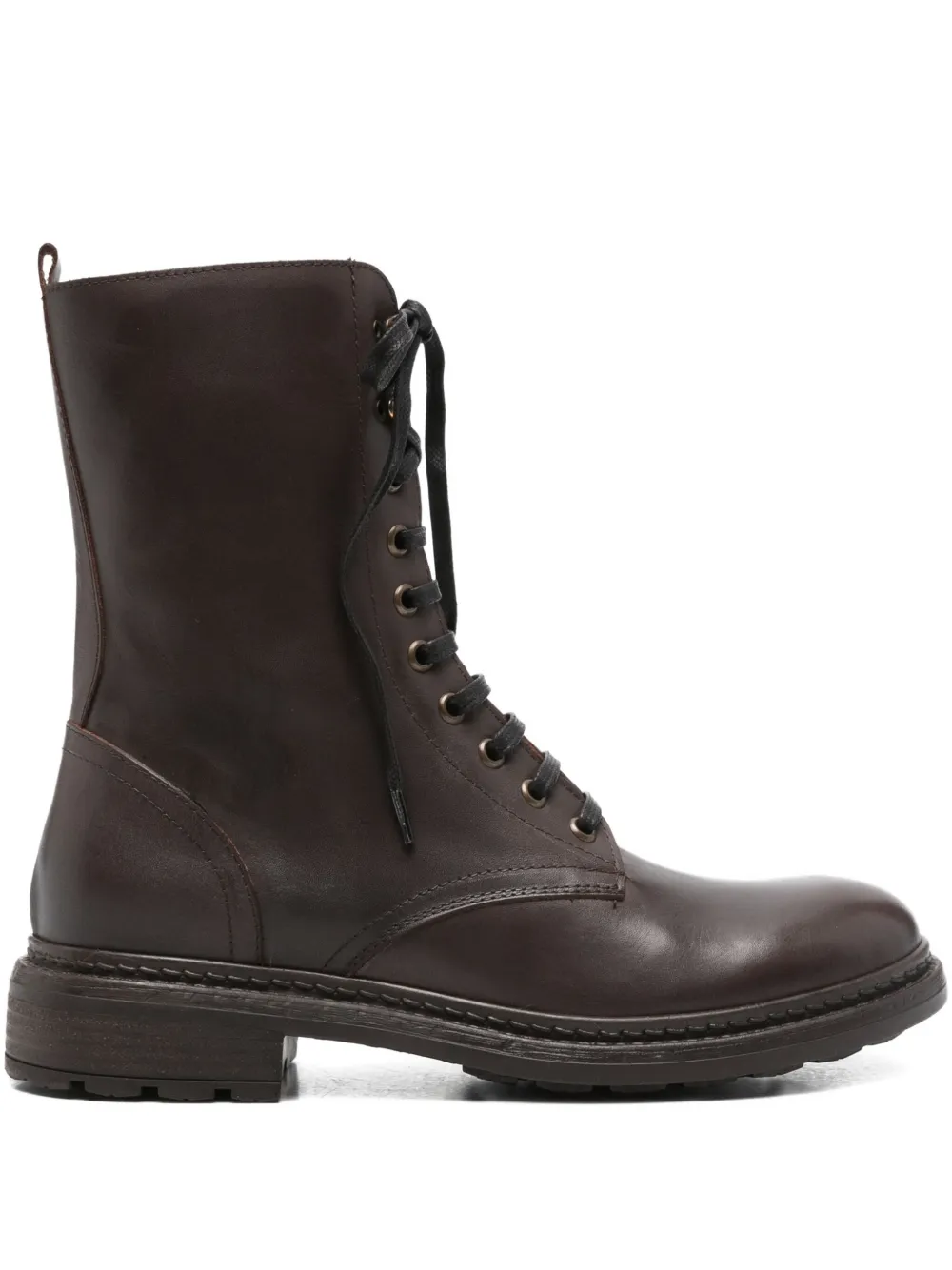 Julie Dee lace-up leather boots Brown