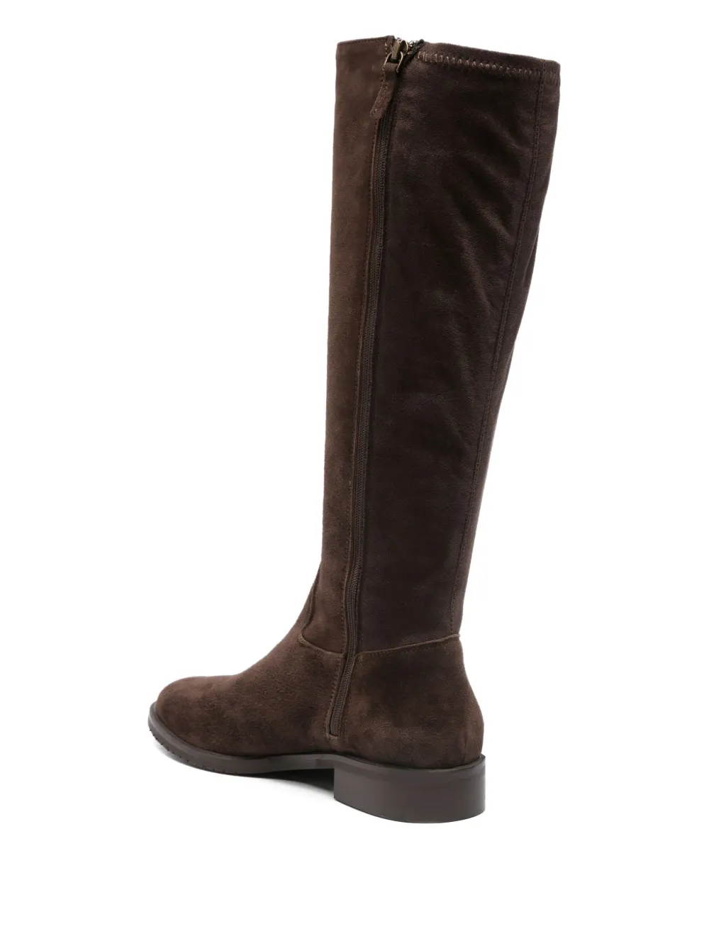 Julie Dee Calf-suede Knee-high Boots In Brown