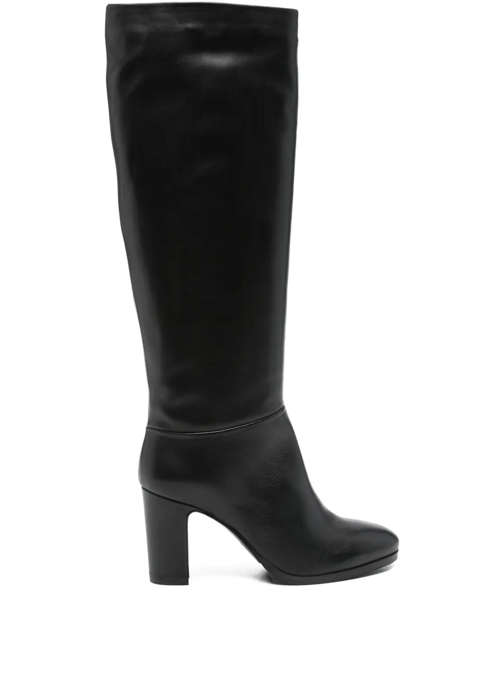 Julie Dee 80mm Block-heel Calf-leather Boots In Black