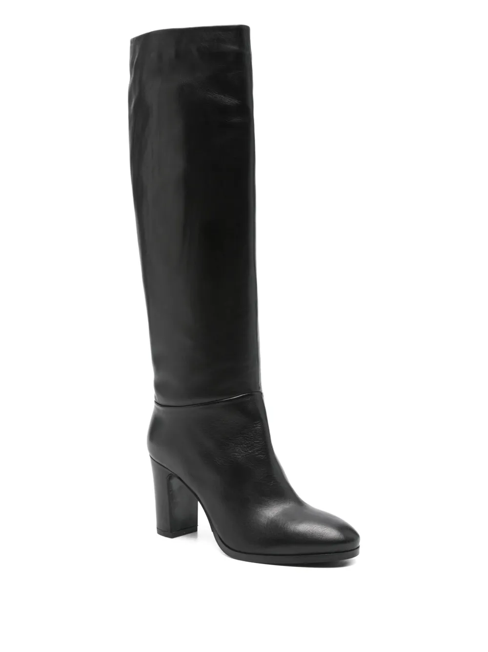 Julie Dee 80mm Block-heel Calf-leather Boots In Black