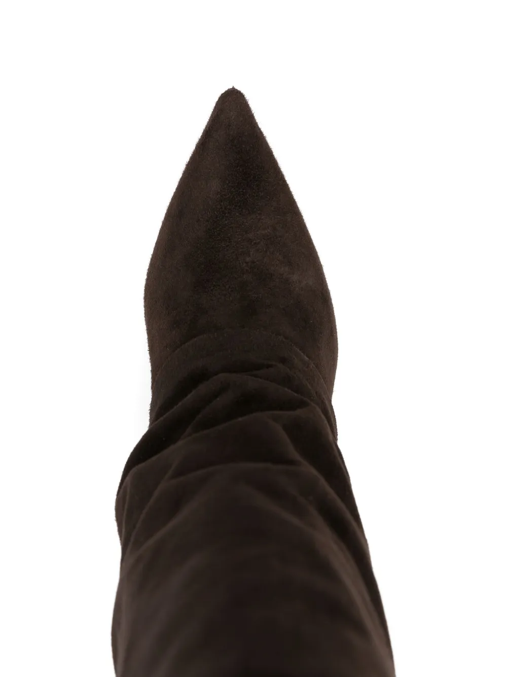 The Seller 90mm slouchy suede wedge boots Brown