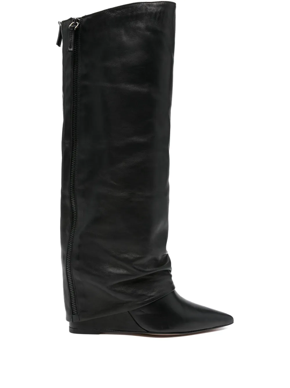 The Seller 80mm calf-leather wedge boots | Black | Image 1