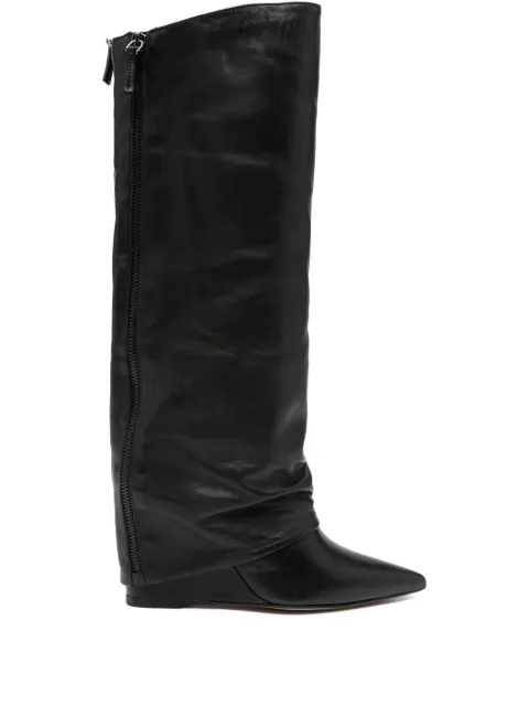 The Seller 80mm calf-leather wedge boots
