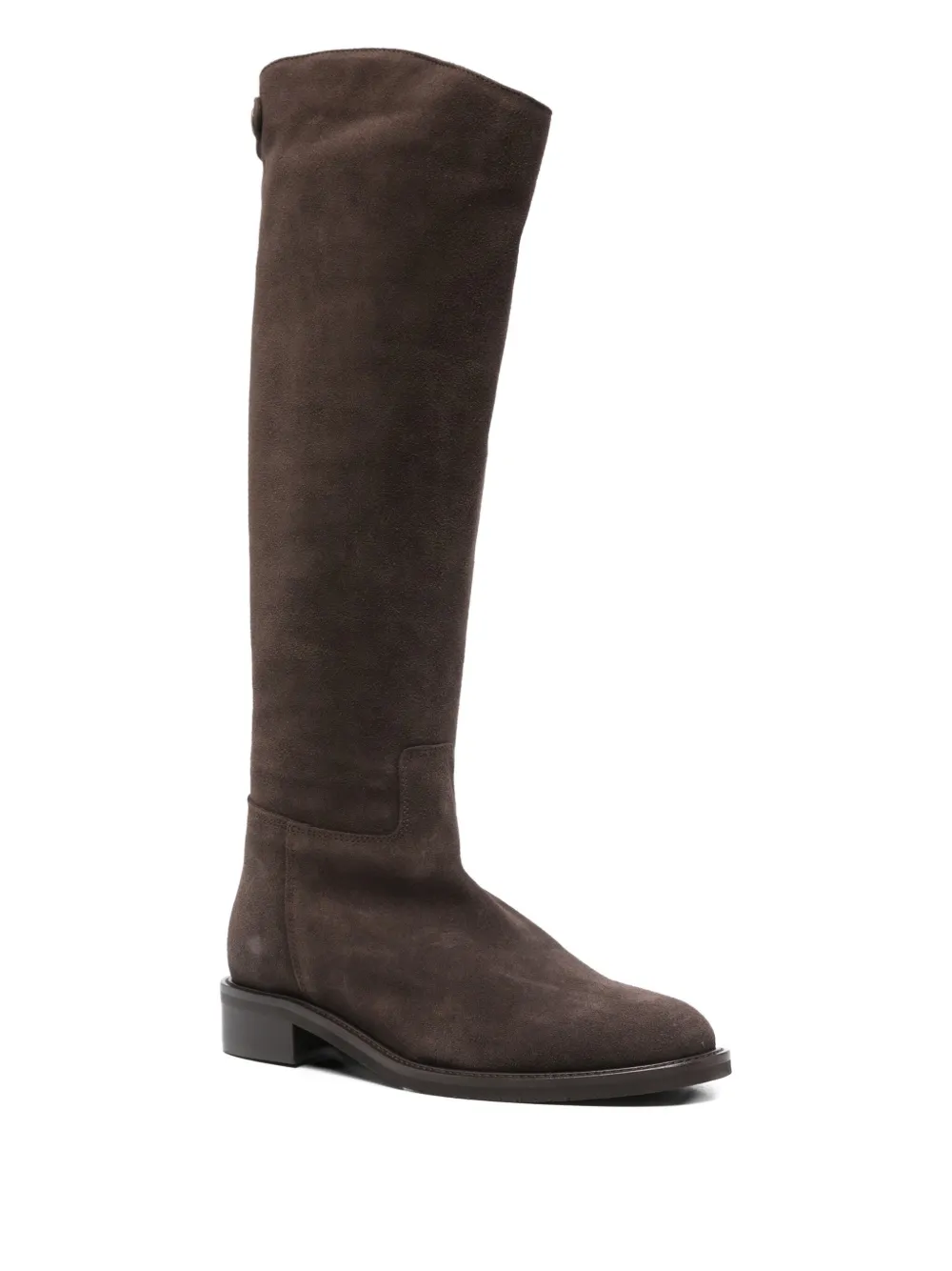 Julie Dee 30mm Knee-high Suede Boots In Brown