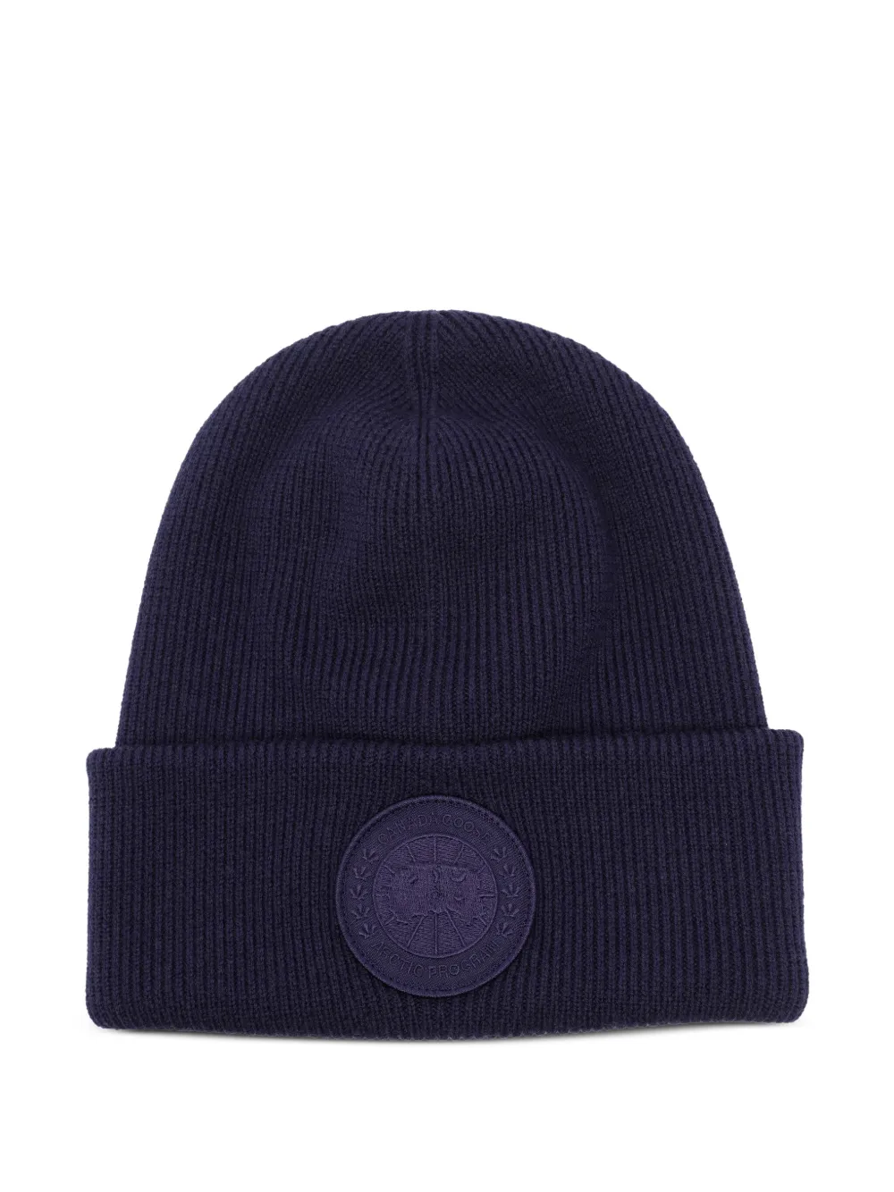Canada Goose Arctic Folded Cuff Ribbed Texture Hat In Blue