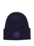 Canada Goose logo-patch wool beanie - Blue