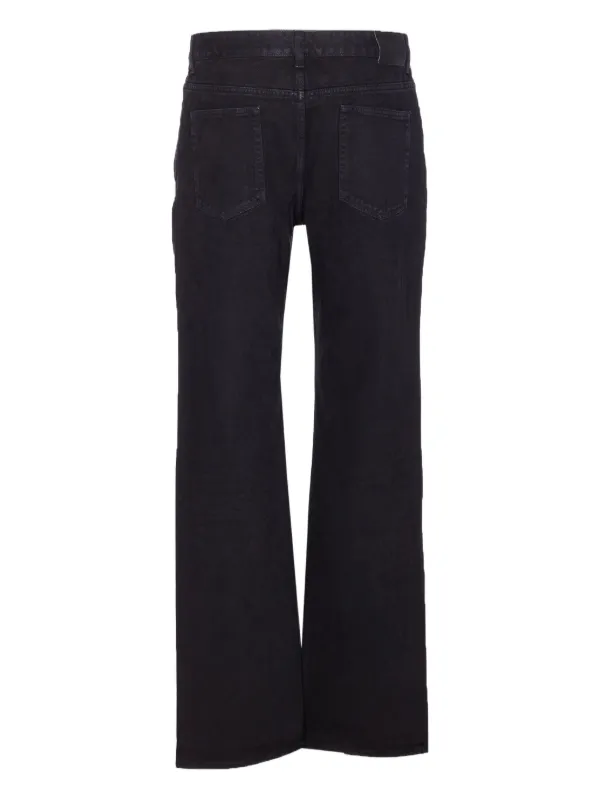 Saint Laurent classic-five Pockets logo-patch Jeans | Black | FARFETCH