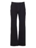 Saint Laurent classic-five pockets logo-patch jeans - Black