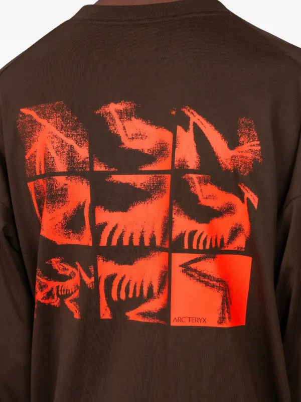 Arc'teryx Kragg Bird Tile Cotton T-shirt | Brown | FARFETCH